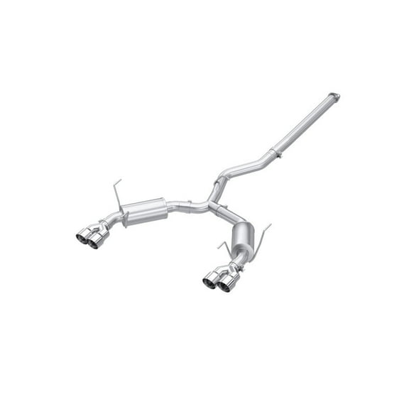 2022  Subaru WRX 3in Cat-Back Dual Split Rear Quad Tips Street Profile Exhaust MBRP S4807304