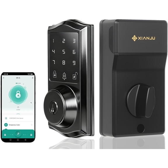 XIANJU Electronic Touchscreen Keypad Deadbolt with Doorbell, Auto Lock