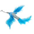 thumbnail image 3 of Funny Cat Feather Stick Interactive Handheld Cat Feather Wand with Suction Cup for CatsBlue Flying Fish, 3 of 4