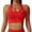 Red, variant on IWRICH Women's Seamless Halter Sports Bra Open Back Padded Workout Crop Tank Tops White S