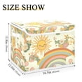 thumbnail image 5 of Yayeee Collapsible Cube Storage Bin with Lid Fabric Closet Decorative Basket with Handles, Beige Clouds, 5 of 7