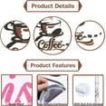 thumbnail image 6 of Coffee Bar Wall Stickers Brown Vintage Coffee Cup Wall Decals Vinyl Peel and Stick Wall Sticker for Cafe Kitchen Dining Room Office Decor Cafe Glass Door Art Decoration, 6 of 9