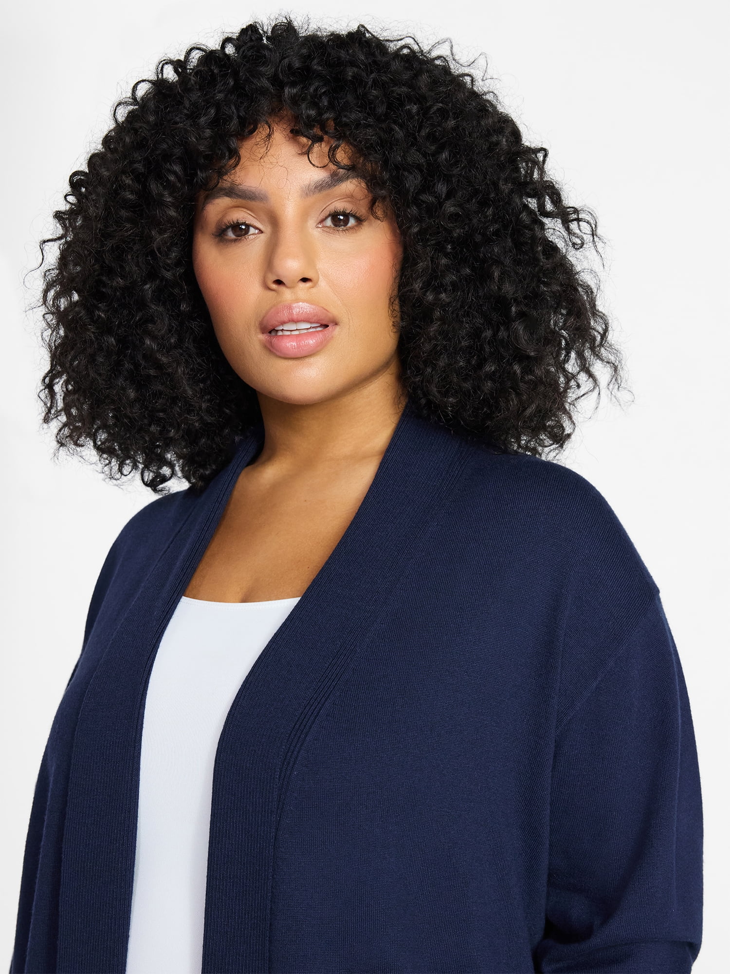 Terra & Sky Women's Plus Size Core Duster Cardigan, Sizes 0X-4X
