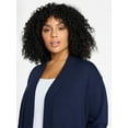 thumbnail image 4 of Terra & Sky Women's Plus Size Core Duster Cardigan, Sizes 0X-4X, 4 of 4