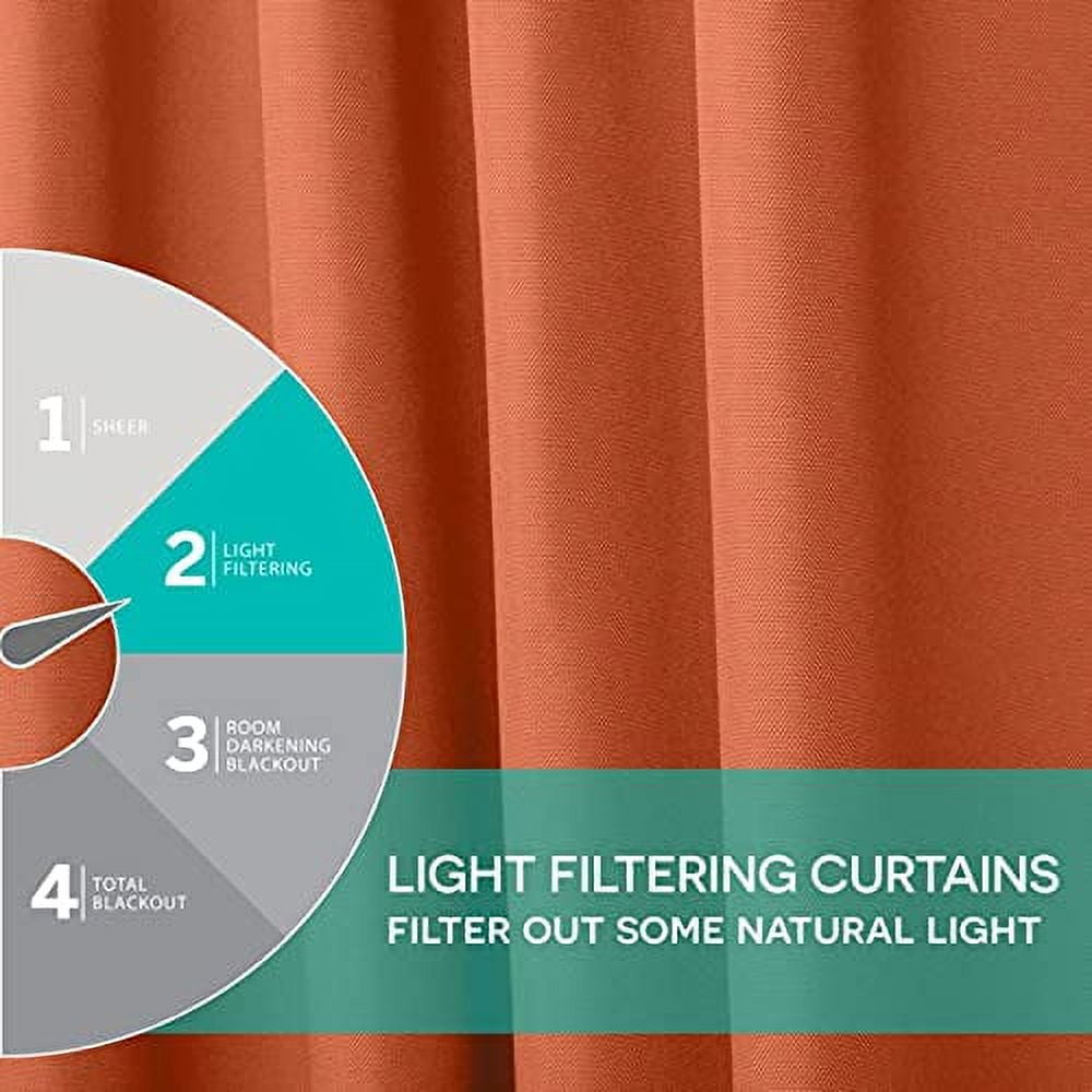 Exclusive Home Curtains Indoor/Outdoor Solid Cabana Tab Top Curtain Panel Pair, 54x120, Mecca Orange