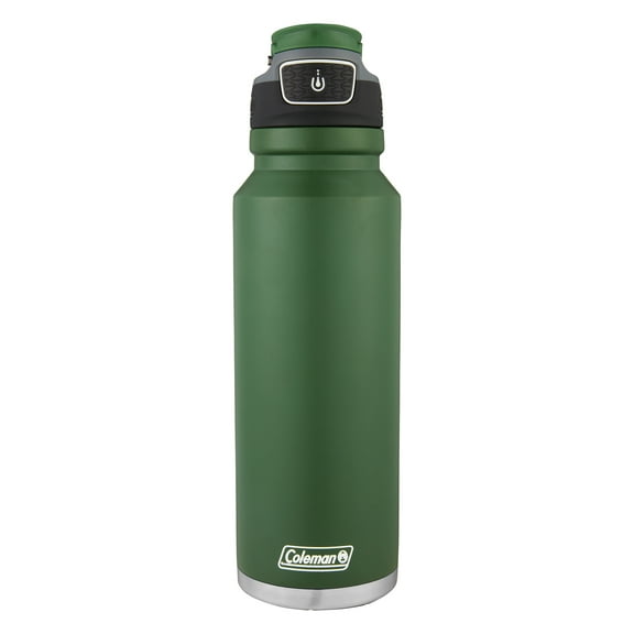 Coleman Autoseal FreeFlow Stainless Steel Insulated Water Bottle, 40 Oz