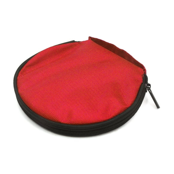Bolsa de Cremallera Lona Color Rojo de 20 Discos CD Soporte Almacenaje para Coche