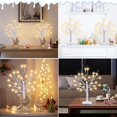 thumbnail image 4 of [ 2 Pack & Timer ] Prelit Lighted Birch Trees with 48 LED Warm White Lights DIY Burlap, Battery Operated Artificial Tabletop Christmas Tree for Home Indoor Holiday Xmas Christmas Decorations White, 4 of 5