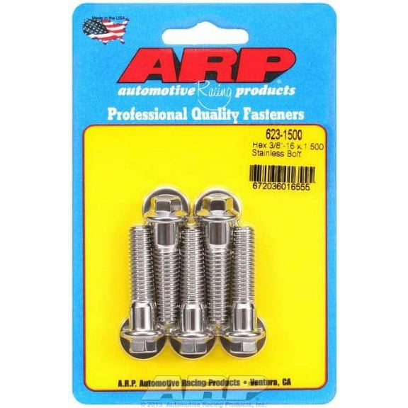 ARP INC. 623-1500 3/8-16 X 1.500 HEX SS BOLTS