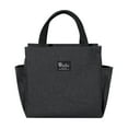 thumbnail image 1 of Bolsa de almuerzo de tela Oxford Ligera impermeable con bolsillos de aislamiento térmico duradero Senderismo Oficina Picnic al aire Negro Baoblaze Bolso de almuerzo, 1 of 7
