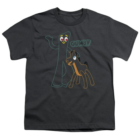 Gumby Outlines S/S Youth 18/1 T-Shirt Charcoal