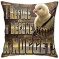 thumbnail image 1 of Chicken Nugget Refusal Humor Hunt Cabin Throw Pillow Cases Soft Cushion Cover Pillowcases Sofa Home Decor, 1 of 1
