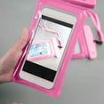 thumbnail image 6 of Waterproof Phone Pouch - Floating Waterproof Phone Case w/Crossbody Lanyard - Beach Cruise Ship Travel Essentials - Compatible w/All Devices, Touchscreen Friendly -Pink, 6 of 7