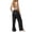 Black, variant on Cotton Linen Pants Women Wide Leg Palazzo Pants High Waist Split Ankle Casual Lounge Beach Vacation Pants 2026 Spring Summer(White,XXL)