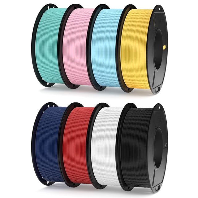 Filamento para impresora 3D ELEGOO Mate PLA de 1,75 mm, 8 colores, 2 kg