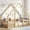 Natural, variant on Sailvan Twin Wood House-Shaped Floor Bed with Fence, Guardrails