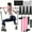 150LB-Pink, variant on Pilates Bar Kit, 8-Piece with 4 Resistance Bands (140 Lbs), Includes Ankle Straps and Drawstring Bag, Portable Home Gym for Men & Women