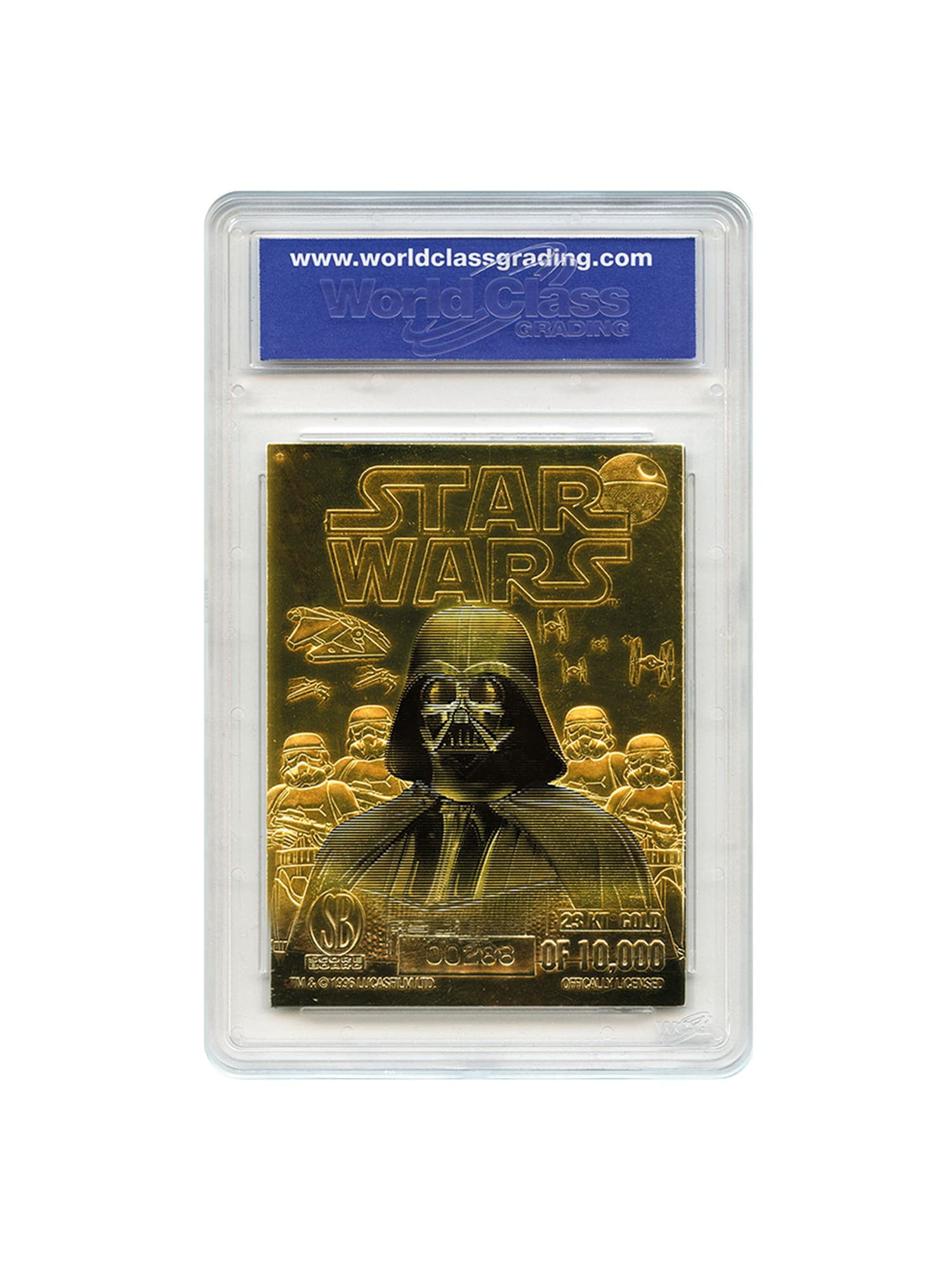 Graded GEM MINT 10 Star Wars DARTH VADER 23KT Gold Card Sculptured #/10,000 
