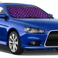 thumbnail image 4 of Haiem Purple Mardi Gras Car Windshield Sun Shade - Blocks UV Rays Sun Visor Protector, Sunshade to Keep Your Vehicle Cool, Universal Fit SUV Van Sedan-Small, 4 of 7