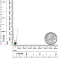 thumbnail image 6 of Gem Stone King 14K Rose Gold Green Zirconia Pendant Necklace for Women | 0.44 Cttw | Gemstone Birthstone | Heart Shape 5MM | With 18 inch Chain, 6 of 6
