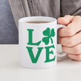 thumbnail image 4 of CafePress - Love Shamrock - 11 oz Ceramic Mug - Novelty Coffee Tea Cup, 4 of 4