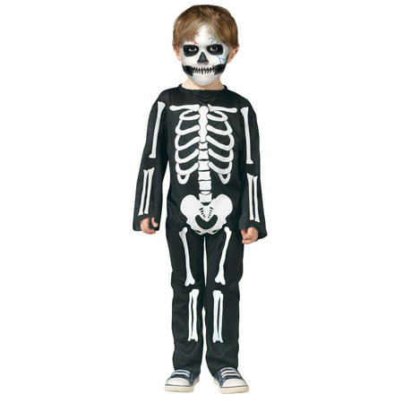 Skull Scary Skeleton Bones Toddler Boys Girls Halloween Printed Jumpsuit Costume