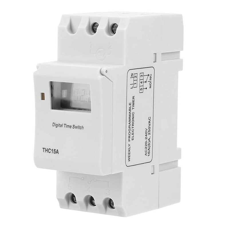 3X THC15A Digital Switch Programmable Electronic Time Control Switch Time Delay Switch DIN Rail AC220-240V