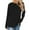 Black, variant on AXXD Red Basic Cute Tops for Women Summer 2024 Trendy Casual Solid Drop Shoulder Long Sleeve Raglan Sleeve Tops Round Neck Loose Shirt With Poket