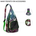 thumbnail image 2 of Minimalist Cannabis Sling Bag - Waterproof Crossbody Chest Bag with Adjustable Strap, Lightweight & Durable for Hiking/Travel (Unisex), 2 of 4