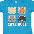 thumbnail image 4 of Inktastic Cats Rule with Cat Heads Boys or Girls Baby Bodysuit, 4 of 5