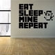 thumbnail image 1 of Adhesivos de pared Eat Sleep Mine Repeat Pixel Style Cartoon Gami, 1 of 1