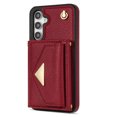 thumbnail image 2 of Nalacover Case for Samsung Galaxy A14 5G, Crossbody Wallet Case with Card Slots Holder, PU Leather Lanyard Shoulder Strap Purse Cover with Kickstand Shockproof Case, Red, 2 of 11