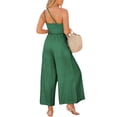thumbnail image 5 of Franhais Women High Waist Romper, Sleeveless Off-Shoulder Neck Solid Color Wide-Leg Trousers, 5 of 9