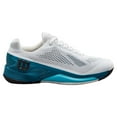 thumbnail image 2 of Wilson Men`s Rush Pro 4.0 Tennis Shoes White and Blue Coral (  8   ), 2 of 4