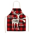 thumbnail image 1 of Veeogra Clearance,Apron,Kitchen Essentials,Christmas Kitchen Cooking Aprons Plaid Aprons Adjustable Buffalo Plaid Baking Apron,Home Essentials, 1 of 7