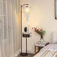 thumbnail image 7 of Arc Floor Lamp with Table and Shelves,Crystal Floor Lamps for Living Room,Dimmable Elegant Modern LED Floor Standing Lamp with Remote Control & 10 Colors,Black Adjustable Tall Lamp For Bedroom Corner, 7 of 7