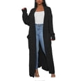 thumbnail image 1 of Womens Loose Knit Open Front Kimono Cardigans Drape Cape Long Sleeve Sweater Cloak Outwear, 1 of 5