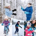 thumbnail image 7 of Cooraby 2 Pairs Kids Snow Ski Gloves Winter Waterproof Warm Gloves for Boys Girls Cold Weather Outdoor, 7 of 7