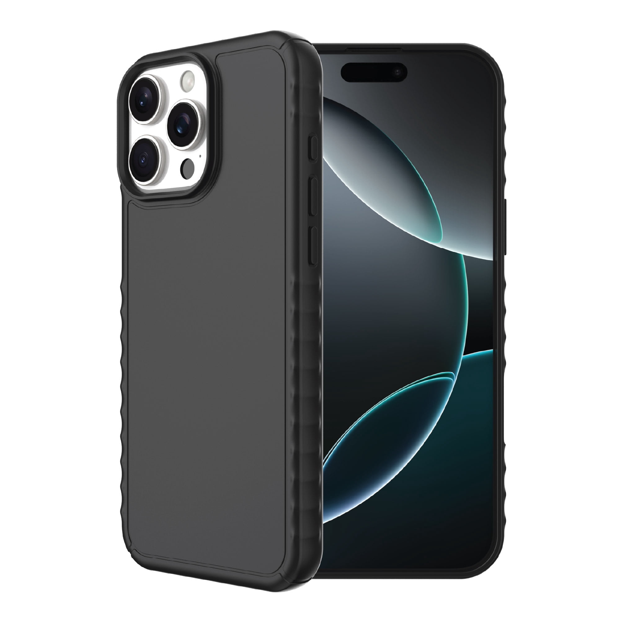 onn Protective Gel Phone Case for iPhone 16 Pro - Black