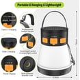thumbnail image 2 of 4 Pack LED Camping Flashlight,1500 Lumens  Rechargeabl Hiking Lamp with Solar Panel Charging 8 Light Modes, 7500mAh Power Bank for Hurricane Emergency, Outdoor, 2 of 7