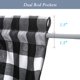 thumbnail image 5 of 2 Pzas de Cortinas para Puerta Francesa con Diseño de Cuadros de Búfalo, Cortinas Laterales con Bolsillo para Barra, Paneles de Cortinas para Puerta Principal con Abrazaderas Adicionales, Blanco y Ne, 5 of 5