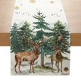thumbnail image 1 of Linen table mat small tablecloth  table mat  table runner new Christmas decoration creative printing dining table, 1 of 7