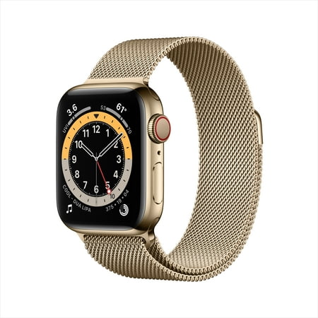 Apple Watch Series 6 GPS + Cellular, 40mm Gold Stainless Steel Case with Gold Milanese Loop