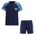 thumbnail image 1 of Haitryli Kids Boys Two Pieces Rash Guard Swimsuit Short Sleeve Shirt Top with Shorts Sets Navy Blue XXL, 1 of 7
