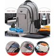 thumbnail image 2 of Tool Bag Gray Travel Laptop Backpack, Waterproof Laptop Backpack with USB Charging Port for 15.6" Laptops and Dark Notebooks, 2 of 2