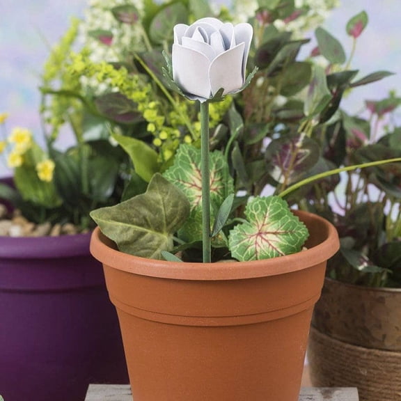 White Rose Plant Pick