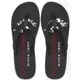 thumbnail image 4 of U.S. Polo Assn. Adult Men Premium Sandals Black Cushioned Tropical Reef Flip Flop (Size Medium), 4 of 4