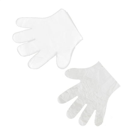 Restaurant Plastic Food Service Hand Protective Disposable Gloves Clear 100 Pcs