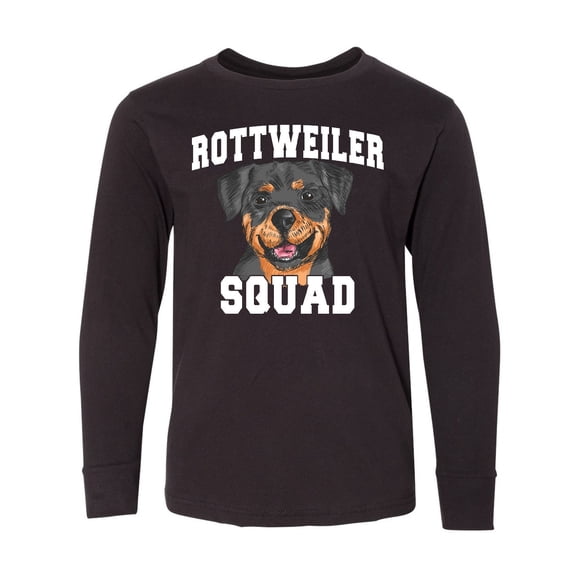 Inktastic Dog Rottweiler Squad Long Sleeve Youth T-Shirt