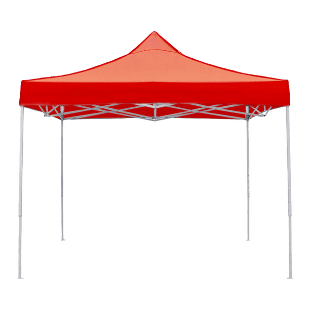 Toldo plegable ilios innova acero reforzado 3x3 rojo